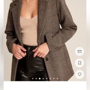 Abercrombie heavyweight wool-blend blazer coat